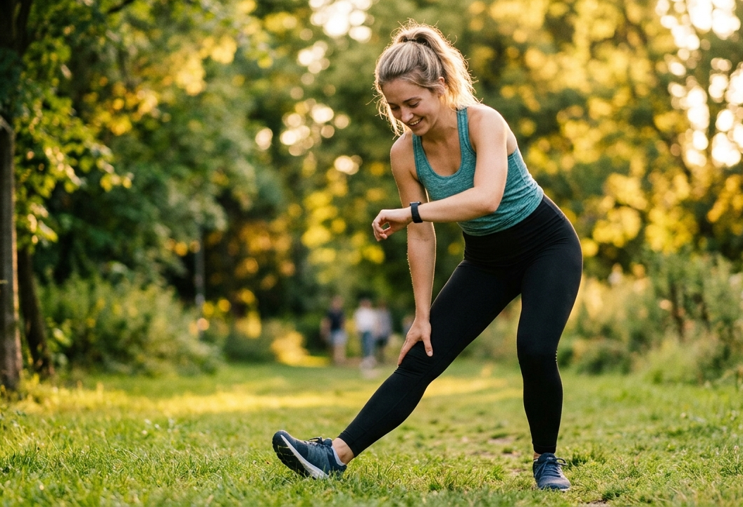 https://kavliso.eu/wp-content/uploads/2026/04/02.png Persoană care face stretching în parc într-o dimineață de weekend
